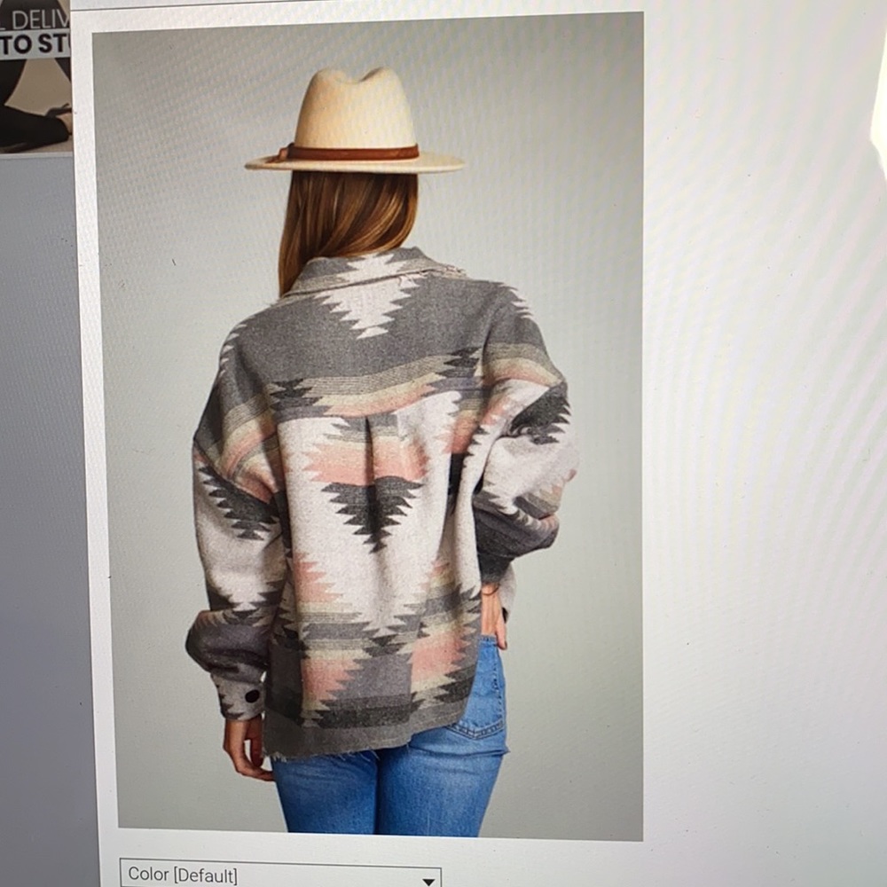 Pink Aztec Jacket - Picture 4 of 16